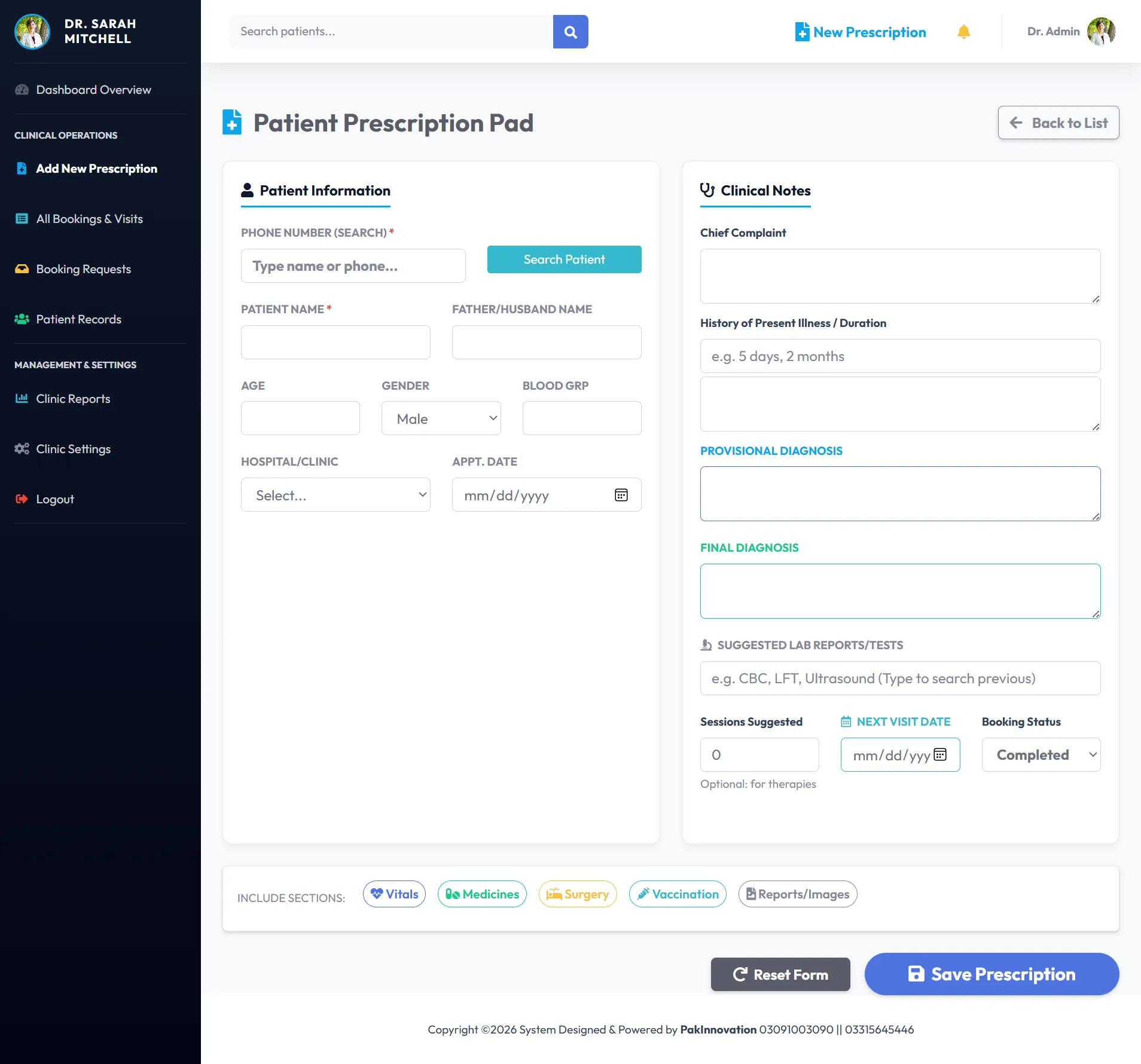 Digital Prescription Creation